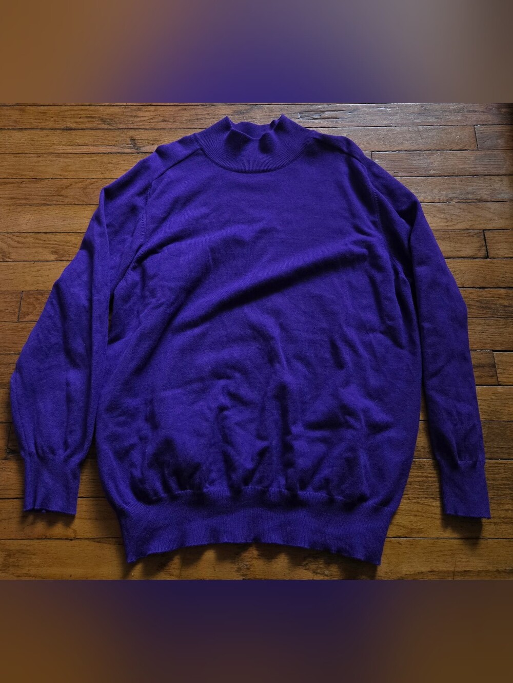 Mason Prince MP Studios L Purple Mockneck Sweater